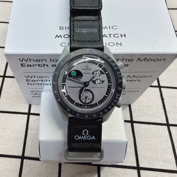 Swatch x Omega Bioceramic Moonswatch Mission To Earthphase Watch
